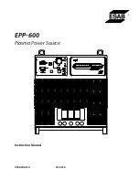 ESAB Precision Plasmarc EPP-600 Instruction Manual предпросмотр