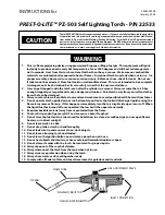 Предварительный просмотр 1 страницы ESAB PREST-O-LITE PZ-503 Instructions