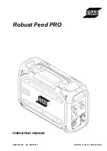 Preview for 1 page of ESAB Robust Feed PRO Instruction Manual