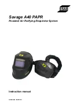 ESAB Savage A40 PAPR Instruction Manual preview