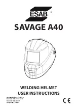 Предварительный просмотр 1 страницы ESAB SAVAGE A40 User Instructions