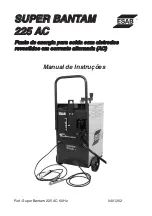 ESAB Super Bantam 225 AC Operation Instructions Manual предпросмотр