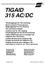 ESAB TIGAID315 AC/DC Instruction Manual предпросмотр