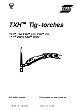 Предварительный просмотр 1 страницы ESAB TXH 120 Instruction Manual