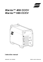 ESAB Warrior 400 Instruction Manual preview