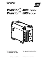 ESAB Warrior 400i CC/CV Instruction Manual preview