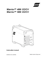ESAB Warrior 400i CC Instruction Manual preview