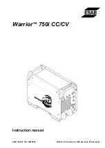 Предварительный просмотр 1 страницы ESAB Warrior 750i CC/CV Instruction Manual