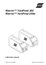 ESAB Warrior YardFeed 200 Instruction Manual предпросмотр