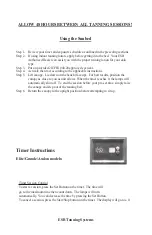 Preview for 13 page of ESB Tanning Systems Avalon 20 User Manual