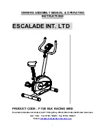 ESCALADE F1120 Owners Assembly Manual & Operating Instructions предпросмотр