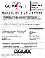 Предварительный просмотр 20 страницы ESCALADE GOALIATH B7006CF Owner'S Manual