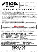 Preview for 9 page of ESCALADE Stiga T8575F Owner'S Manual