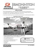 Предварительный просмотр 1 страницы ESCALADE ZUME BADMINTON Official Manual