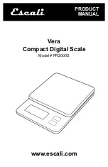 Escali Vera PR2000S Product Manual preview
