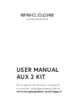 Escape AUX 2 KIT User Manual preview