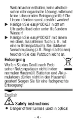 Preview for 4 page of Eschenbach easyPOCKET Operating Instructions Manual