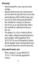 Предварительный просмотр 6 страницы Eschenbach miniframe2 SUN User Manual