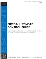 Предварительный просмотр 1 страницы Escient Fireball Catalyst 48 Control Manual