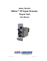 Предварительный просмотр 1 страницы ESCO Technologies ETS-Lindgren EMGen 7003-003 User Manual