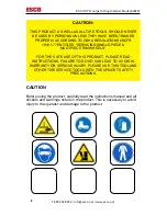 Preview for 2 page of Esco 40807 Instruction Manual