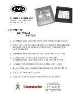 Esco ES50M-65N Quick Start Manual preview