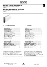 Preview for 1 page of Esco EuroLam FA121 Mounting And Operating Instruction