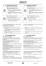 Предварительный просмотр 6 страницы Esco FA121 EKS / 36 Mounting And Operating Instruction