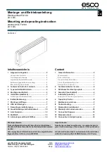 Esco FA140 Mounting And Operating Instruction предпросмотр