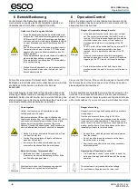 Preview for 8 page of Esco FA140 Mounting And Operating Instruction