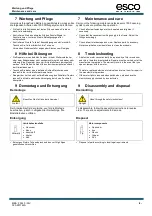 Предварительный просмотр 9 страницы Esco FA140 Mounting And Operating Instruction