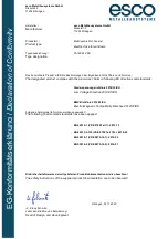 Preview for 16 page of Esco FA140 Mounting And Operating Instruction