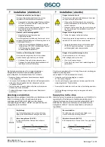 Предварительный просмотр 7 страницы Esco KM20II Installation And Operating Instructions Manual