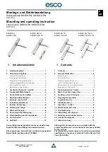 Preview for 1 page of Esco KM25i Mounting And Operating Instruction