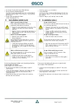 Preview for 7 page of Esco KM25i Mounting And Operating Instruction