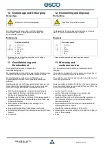 Preview for 9 page of Esco KM25i Mounting And Operating Instruction