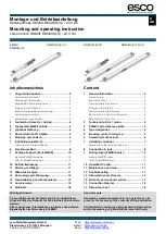 Preview for 1 page of Esco KM40II Mounting And Operating Instruction