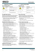 Preview for 2 page of Esco KM40II Mounting And Operating Instruction