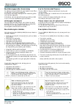 Preview for 3 page of Esco KM40II Mounting And Operating Instruction