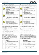 Preview for 7 page of Esco KM40II Mounting And Operating Instruction