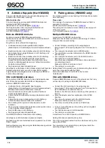 Preview for 10 page of Esco KM40II Mounting And Operating Instruction