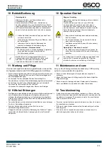 Предварительный просмотр 11 страницы Esco KM40II Mounting And Operating Instruction