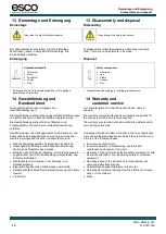 Preview for 12 page of Esco KM40II Mounting And Operating Instruction