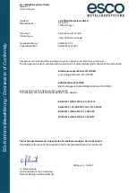 Preview for 21 page of Esco KM40II Mounting And Operating Instruction