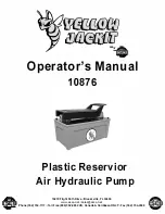 Preview for 1 page of Esco YELLOW JACKIT 10875 Operator'S Manual