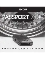 Escort Passport 7500S TurboCharged Owner'S Manual предпросмотр