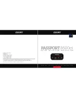 Предварительный просмотр 1 страницы Escort PASSPORT 8500CI Plus Owner'S Manual