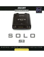 Escort Solo S3 Owner'S Manual preview