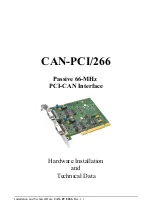 Предварительный просмотр 1 страницы ESD electronic CAN-PCI/266 Hardware Installation And Technical Data