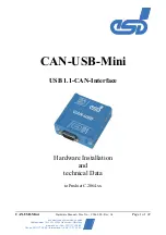 ESD electronic CAN-USB-Mini Hardware Installation And Technical Data preview